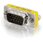 C2G HD15 VGA M/F Mini Port Saver Adapter - 1 x HD-15 Male - 1 x DB-15 Female - Silver, Yellow - PuriLite