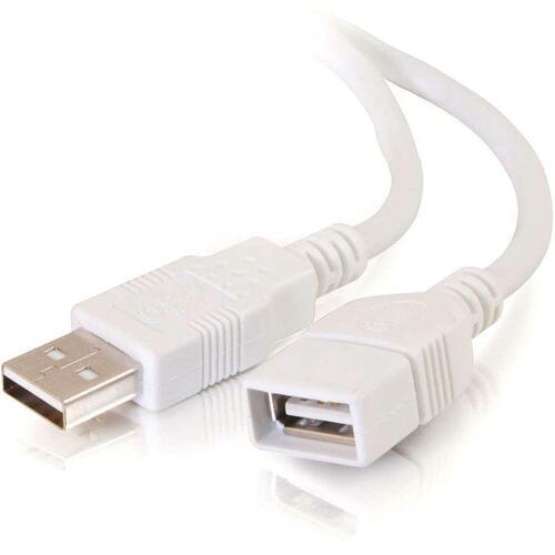 C2G USB Extension Cable - Type A Male - Type A Female - 3m - White - PuriLite