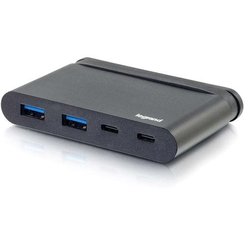 C2G USB C to 4K HDMI Adapter with USB-A and Power Delivery - 1 x Type C Male USB - 1 x HDMI Female Digital Audio/Video, 1 x Type A Female USB, 1 x Type C Female USB - 4096 x 2160 Supported - Black - PuriLite