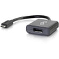 C2G USB C to DisplayPort Adapter Converter 4K 30Hz - Black TAA - 8" DisplayPort/USB A/V Cable for Projector, Monitor, HDTV, Tablet, Notebook - First End: 1 x Type C Male USB - Second End: 1 x DisplayPort Female Audio/Video - Supports up to 4096 x 2160 - - PuriLite