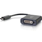 C2G USB-C To DVI-D Video Adapter Converter - Black - 1 Pack - Type C USB - 1 x DVI, 1 x DVI-D, DVI (Dual-Link), DVI - PuriLite