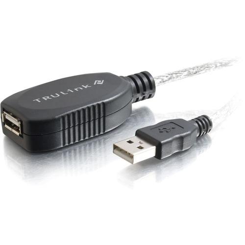 C2G 39000 USB Extension Cable - 39.4 ft USB Data Transfer Cable - First End: 1 x Type A Male USB - Second End: 1 x Type A Female USB - Extension Cable - White - PuriLite