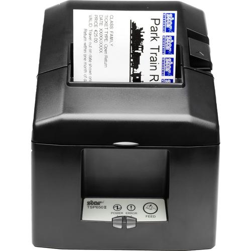 Star Micronics TSP654II Direct Thermal Printer - Monochrome - Wall Mount - Receipt Print - Serial - With Cutter - Gray - 3.15" Print Width - 300 mm/s Mono - 203 dpi - 3.15" (80 mm) Label Width - PuriLite