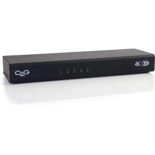 C2G 4-Port HDMI Splitter - 4K 30Hz (TAA Compliant) - 4096 x 2160 - 4K - 1080p1 x 4 - Computer, Blu-ray Disc Player, DVD Player, Display - 4 x HDMI Out - TAA Compliant - PuriLite