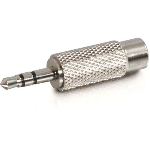 C2G 3.5mm Stereo Male to RCA Female Adapter - 1 x - Metallic Silver - PuriLite