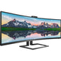 Philips Brilliance 499P9H 48.8" Dual Quad HD (DQHD) Curved Screen WLED LCD Monitor - 32:9 - Textured Black - 5120 x 1440 - 16.7 Million Colors - Adaptive Sync (DisplayPort/HDMI) - 450 cd/m‚² - 5 ms GTG - HDMI - DisplayPort - Speaker - PuriLite
