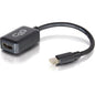 C2G 8in Mini DisplayPort Male to HDMI Female Adapter Converter - Black - 8" HDMI/Mini DisplayPort A/V Cable for Audio/Video Device, Notebook, Tablet, Projector, HDTV - First End: 1 x Mini DisplayPort Male Digital Audio/Video - Second End: 1 x HDMI Female - PuriLite