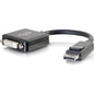 C2G 8in DisplayPort Male to Single Link DVI-D Female Adapter Converter - Black - 8" DisplayPort/DVI-D Video Cable for Notebook, Tablet, Monitor, Video Device - First End: 1 x DisplayPort Male Digital Video - Second End: 1 x DVI-D (Single-Link) Female Dig - PuriLite