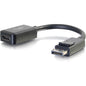 C2G 8in DisplayPort Male to HDMI Female Adapter Converter - Black - 8" DisplayPort/HDMI A/V Cable for Audio/Video Device, HDTV, Projector - First End: 1 x DisplayPort Male Digital Audio/Video - Second End: 1 x HDMI Female Digital Audio/Video - Shielding - PuriLite