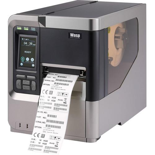 Wasp WPL618 Industrial Direct Thermal/Thermal Transfer Printer - Monochrome - Label Print - Ethernet - USB - Serial - 83.33 ft (25400 mm) Print Length - 4.09" Print Width - 457.20 mm/s Mono - 203 dpi - Wireless LAN - 4.49" (114.05 mm) Label Width - 83.33 - PuriLite