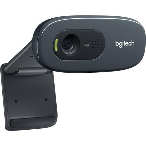 Logitech C270 Webcam - Black - USB 2.0 - 1 Pack(s) - 3 Megapixel Interpolated - 1280 x 720 Video - Widescreen - Microphone - PuriLite