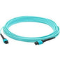 Add-On Computer AddOn Fiber Optic Duplex Patch Network Cable - 9.8 ft Fiber Optic Network Cable for Network Device, Patch Panel, Router, Media Converter, Switch - First End: 1 x MPO Female Network - Second End: 1 x MPO Female Network - Patch Cable - Aqua - PuriLite