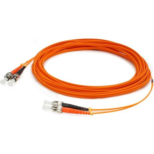 Add-On Computer AddOn Fiber Optic Duplex Patch Network Cable - 213.3 ft Fiber Optic Network Cable for Patch Panel, Hub, Switch, Media Converter, Router, Network Device - First End: 2 x ST/UPC Male Network - Second End: 2 x ST/UPC Male Network - Patch Cab - PuriLite