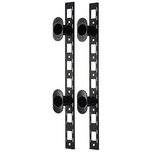 Schneider Electric APC Vertical Fiber Organizer - Black - 0U Rack Height - PuriLite