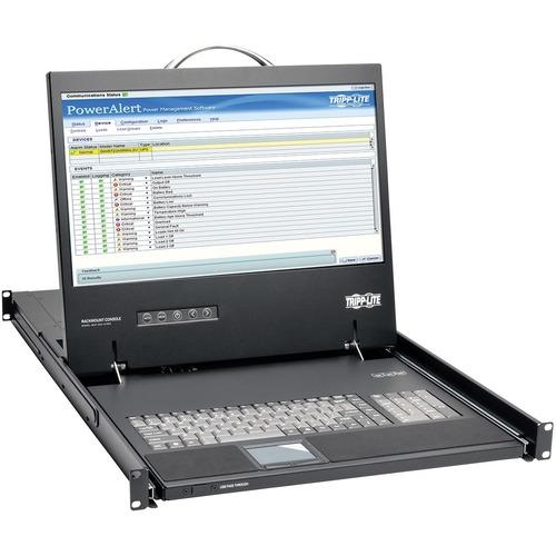 Tripp Lite 1U Rack-Mount Console with 19 in. LCD,1920 x 1080 (1080p), DVI or VGA Video, TAA - 1 Computer(s) - 19" LCD - Full HD - 1920 x 1080USB - 1 x DVI - Keyboard - TouchPad - 120 V AC, 230 V AC Input Voltage - 1U High - Linux, PC, Mac, Unix, Sun - St - PuriLite