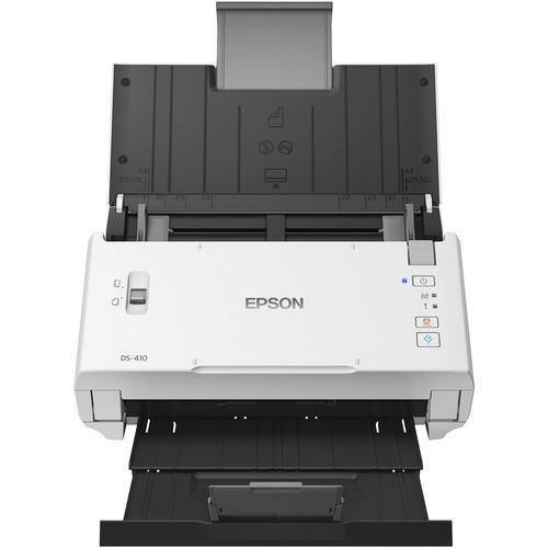 Epson DS-410 Sheetfed Scanner - 600 dpi Optical - 48-bit Color - 16-bit Grayscale - 26 ppm (Mono) - 26 ppm (Color) - Duplex Scanning - USB - PuriLite