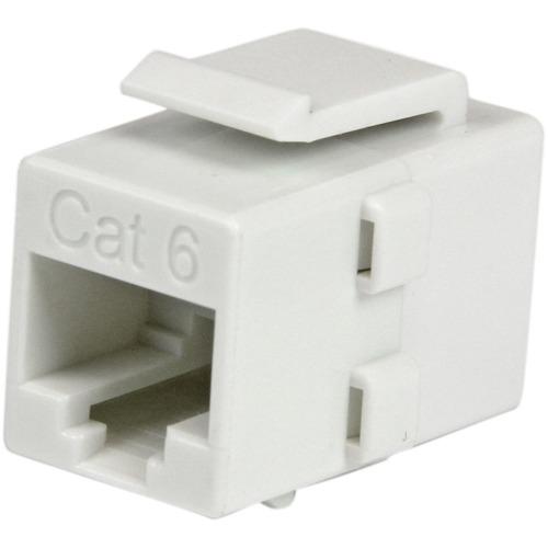 StarTech.com White Cat 6 RJ45 Keystone Jack Network Coupler - F/F - Join two Cat6 patch cables together to make a longer cable - RJ45 Coupler - RJ45 Keystone Jack - Cat6 Network Coupler - Keystone Coupler - Keystone Jack for Wall Plate or Patch Panel - W - PuriLite