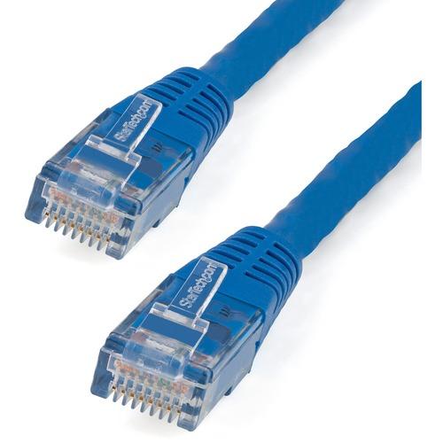 StarTech.com 2ft CAT6 Ethernet Cable - Blue Molded Gigabit - 100W PoE UTP 650MHz - Category 6 Patch Cord UL Certified Wiring/TIA - 2ft Blue CAT6 Ethernet cable delivers Multi Gigabit 1/2.5/5Gbps & 10Gbps up to 160ft - 650MHz - Fluke tested to ANSI/TIA-56 - PuriLite