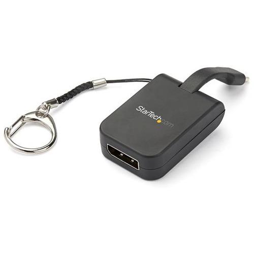 StarTech.com Compact USB C to DisplayPort 1.4 Adapter - 8K 60Hz DSC/4K USB Type-C to DP Video Converter w/ Keychain Ring - TB3 Compatible - Compact USB-C to DisplayPort 1.4 adapter w/ HDR/DisplayHDR/HBR3/DSC/HDCP 2.2/1.4; 8K 60Hz/4K 120Hz/1080p | TB3 com - PuriLite