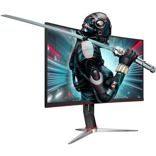 AOC CQ27G2 27" WQHD Curved Screen WLED Gaming LCD Monitor - 16:9 - Black Red - 27" (685.80 mm) Class - Vertical Alignment (VA) - 2560 x 1440 - 16.7 Million Colors - FreeSync Premium - 250 cd/m‚² Typical - 1 ms MPRT - 120 Hz Refresh Rate - HDMI - DisplayPo - PuriLite