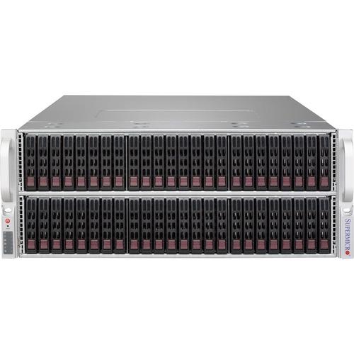 Super Micro Supermicro SuperChassis 417BE2C-R1K28LPB (Black) - Rack-mountable - Black - 4U - 72 x Bay - 3.15" (80 mm) x Fan(s) Installed - 1.28 kW - Power Supply Installed - EATX Motherboard Supported - 7 x Fan(s) Supported - 72 x External 2.5" Bay - 7x - PuriLite