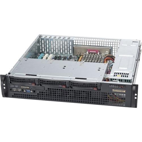 Super Micro Supermicro SC825MTQ-R700LPB Chassis - Rack-mountable - Black - PuriLite