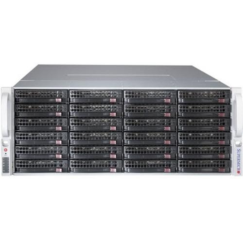 Super Micro Supermicro SuperChassis 847BA-R1K28LPB (Black) - Rack-mountable - Black - 4U - 38 x Bay - 7 x 3.15" (80 mm) x Fan(s) Installed - 1 x 1.28 kW - Power Supply Installed - ATX, EATX Motherboard Supported - 36 x External 3.5" Bay - 2 x External 2. - PuriLite