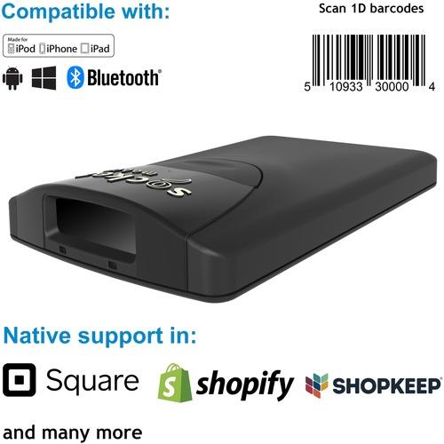 Socket Communication Socket Mobile SocketScan S800, 1D Barcode Scanner, Black - Cable Connectivity - 5 scan/s - 20" (508 mm) Scan Distance - 1D - Imager - Bluetooth - Black - PuriLite