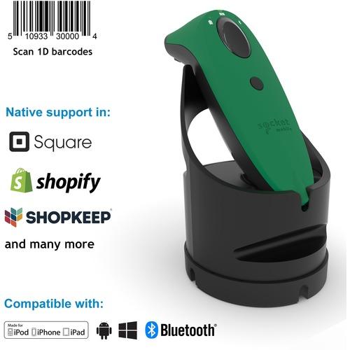 Socket Communication Socket Mobile SocketScanÂ® S700, Linear Barcode Scanner, Green & Black Charging Dock - Wireless Connectivity - 1D - Imager - Bluetooth - Green, Black - PuriLite