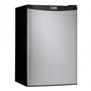 Danby Designer 4.4CF Compact Refrigerator - 124.59 L - Manual Defrost - Reversible - 113.27 L Net Refrigerator Capacity - 11.33 L Net Freezer Capacity - 226 kWh per Year - Black, Stainless Steel - Built-in - PuriLite