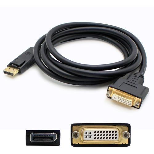Add-On Computer AddOn Bulk 5 Pack DisplayPort to DVI Adapter Converter Cable - M/F - DisplayPort/DVI Video Cable for Video Device, Monitor - First End: 1 x DisplayPort Male Digital Audio/Video - Second End: 1 x DVI-I (Dual-Link) Female Video - Black - 5 - PuriLite