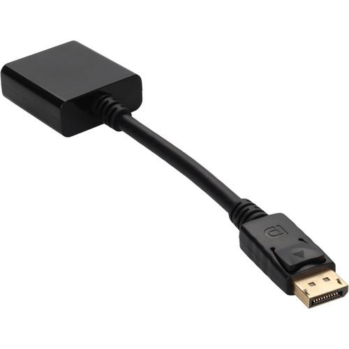 Add-On Computer AddOn DisplayPort to DVI Adapter Converter Cable - Male to Female - DisplayPort/DVI Video Cable for Video Device, Monitor - First End: 1 x DisplayPort Male Digital Audio/Video - Second End: 1 x DVI-I (Dual-Link) Female Video - Black - PuriLite