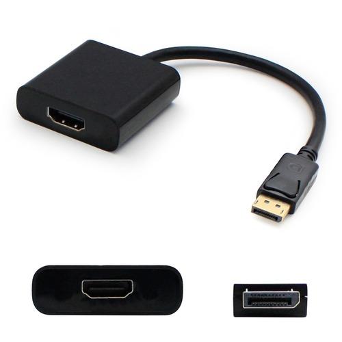 Add-On Computer AddOn Bulk 5 Pack Displayport to HDMI Adapter Converter Cable - M/F - 8" DisplayPort/HDMI A/V Cable for Audio/Video Device, Monitor, TV - First End: 1 x DisplayPort Male Digital Audio/Video - Second End: 1 x HDMI Female Digital Audio/Vide - PuriLite