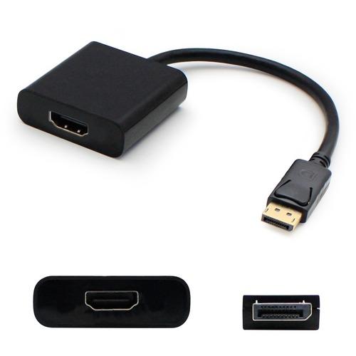 Add-On Computer AddOn Displayport to HDMI Adapter Converter Cable - Male to Female - DisplayPort/HDMI A/V Cable for Audio/Video Device, Monitor, TV - First End: 1 x DisplayPort Male Digital Audio/Video - Second End: 1 x HDMI Female Digital Audio/Video - - PuriLite