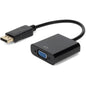 Add-On Computer AddOn Displayport to VGA Converter Adapter - Male to Female - DisplayPort/VGA Video Cable for Video Device, Monitor - First End: 1 x DisplayPort Male Digital Audio/Video - Second End: 1 x HD-15 Female VGA - Black - PuriLite