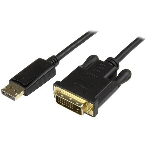 StarTech.com DisplayPort to DVI Converter Cable - DP to DVI Adapter - 3ft - 1920x1200 - Eliminate clutter by connecting your PC directly to the monitor using this short adapter cable - Works with DP computers like HP EliteBook 840 & HP Zbook 15 and DVI m - PuriLite