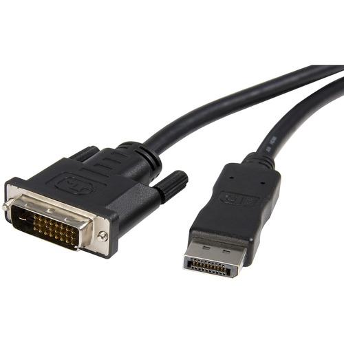StarTech.com 10ft (3m) DisplayPort to DVI Cable, DisplayPort to DVI-D Adapter/Converter Cable, 1080p Video, DP 1.2 to DVI Monitor Cable - 10ft Passive DisplayPort to DVI-D single-link cable | 1920x1200/1080p 60Hz; DP 1.2 HBR2; HDCP 1.3; EDID - DisplayPor - PuriLite