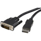 StarTech.com 10ft (3m) DisplayPort to DVI Cable, DisplayPort to DVI-D Adapter/Converter Cable, 1080p Video, DP 1.2 to DVI Monitor Cable - 10ft Passive DisplayPort to DVI-D single-link cable | 1920x1200/1080p 60Hz; DP 1.2 HBR2; HDCP 1.3; EDID - DisplayPor - PuriLite