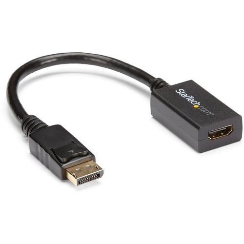 StarTech.com DisplayPort to HDMI Adapter, 1080p DP to HDMI Video Converter, DP to HDMI Monitor/TV Dongle, Passive, Latching DP Connector - Passive DisplayPort to HDMI adapter - 1080p/7.1 Audio/HDCP 1.4/DP 1.2 - Connects DP source to an HDMI display/monit - PuriLite
