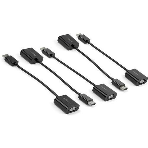 StarTech.com 5-Pack DisplayPort to VGA Adapter - DisplayPort 1.2 to VGA Monitor Active Adapter - DP to VGA Video Converter Dongle - M/F - Active DisplayPort 1.2 (HBR2) to VGA monitor adapter supports 2048x1280/1920x1200/1080p @ 60Hz; EDID & DDC pass-thro - PuriLite