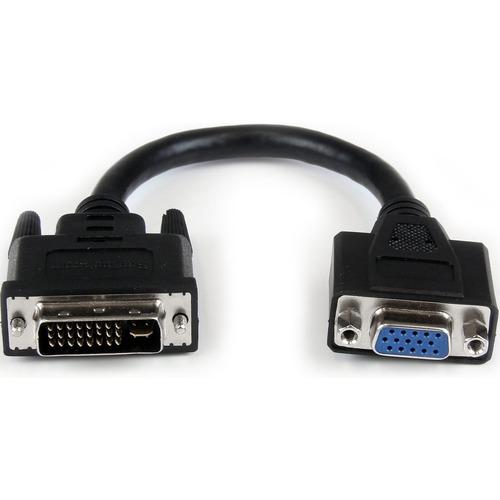 StarTech.com 8in DVI to VGA Cable Adapter - DVI-I Male to VGA Female - Connect your VGA Display to a DVI-I source - dvi male to vga female cable - dvi male to vga adapter - dvi male to vga female - dvi to vga adapter - dvi to vga dongle - PuriLite