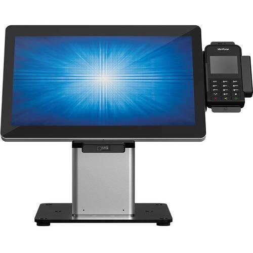 Elo Slim Desk Mount for Touchscreen Monitor, Cradle, Bar Code Reader, Fingerprint Reader, Webcam - Black, Silver - 22" Screen Support - PuriLite