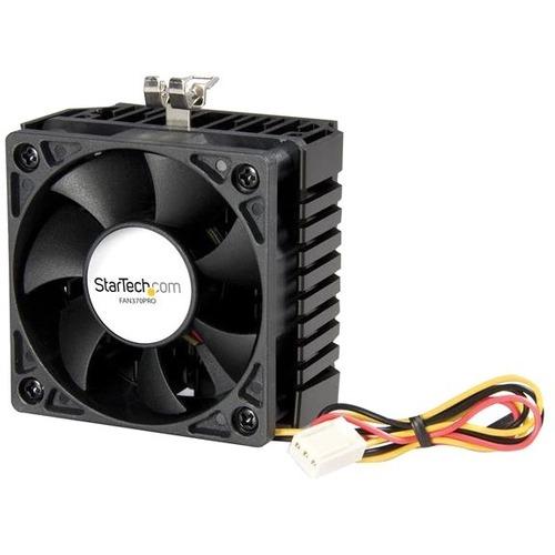 StarTech.com 65x60x45mm Socket 7/370 CPU Cooler Fan w/ Heatsink & TX3 connector - Processor cooler - ( Socket 370, Socket 7 ) - 58mm - 4000rpm - PuriLite