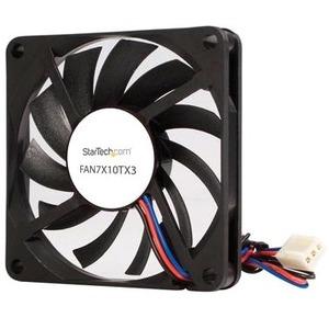 StarTech.com TX3 Dual Ball Bearing Replacement Fan - CPU Cooler fan - 70 mm - black - 70mm - 3500rpm 1 x Dual Ball Bearing - PuriLite