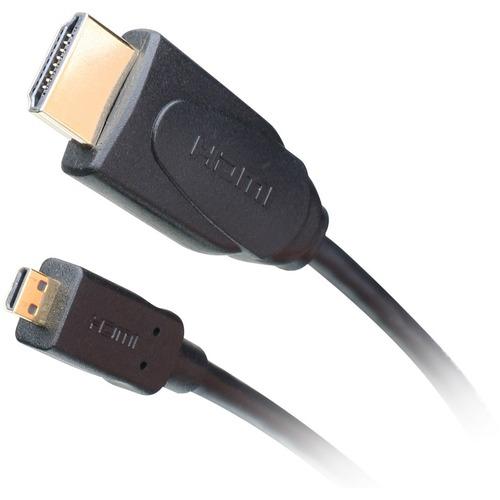 IOGEAR High Speed HDMI to Micro HDMI Cable with Ethernet 6.5 ft. - 6.5 ft HDMI/Micro HDMI A/V Cable for Audio/Video Device, TV, Camera, Cellular Phone, HDTV, Smartphone - First End: 1 x HDMI (Micro Type D) Male Digital Audio/Video - Second End: 1 x HDMI - PuriLite