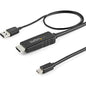 StarTech.com 6ft (2m) HDMI to Mini DisplayPort Cable 4K 30Hz - Active HDMI to mDP Adapter Cable with Audio - USB Powered - Video Converter - HDMI 1.4 to Mini DisplayPort 1.2 active adapter cable with 4K 30Hz video/HDCP 1.4/audio - Minimize signal loss; B - PuriLite