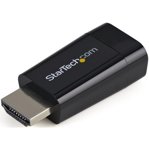 StarTech.com Compact HDMI to VGA Adapter Converter - 1920x1200/1080p - Connect an HDMI device/computer to a VGA monitor or projector, with this slim adapter ideal for laptops/ultrabooks - HDMI to VGA Converter - HDMI Laptop to Monitor - HDMI to VGA Conve - PuriLite