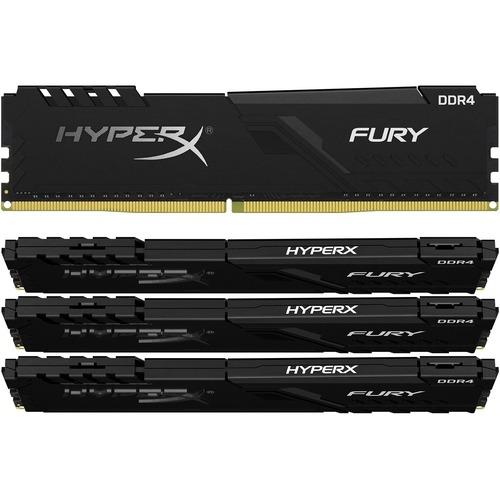 Kingston HyperX Fury 32GB DDR4 SDRAM Memory Module - 32 GB (4 x 8GB) - DDR4-2666/PC4-21300 DDR4 SDRAM - 2666 MHz - CL16 - 1.20 V - Non-ECC - Unbuffered - 288-pin - DIMM - Lifetime Warranty - PuriLite