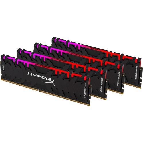 Kingston HyperX Predator 64GB DDR4 SDRAM Memory Module - 64 GB (4 x 16GB) - DDR4-3200/PC4-25600 DDR4 SDRAM - 3200 MHz - CL16 - 1.35 V - Non-ECC - Unbuffered - 288-pin - DIMM - PuriLite