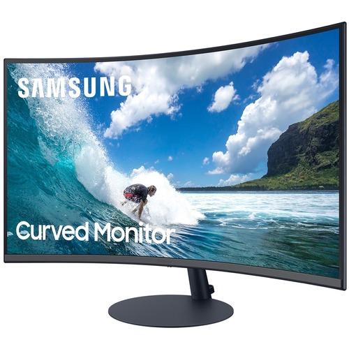 Samsung C27T550FDN 27" Full HD Curved Screen LED Gaming LCD Monitor - 16:9 - Dark Blue Gray - 27" (685.80 mm) Class - Vertical Alignment (VA) - 1920 x 1080 - Adaptive Sync/FreeSync - 250 cd/m‚² - 4 ms GTG - 75 Hz Refresh Rate - HDMI - VGA - DisplayPort - PuriLite